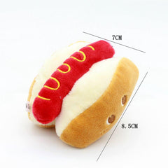 Fluffy Fast Food Plush Keychain Chubby PP Chicken Legs Burger Bread Doll