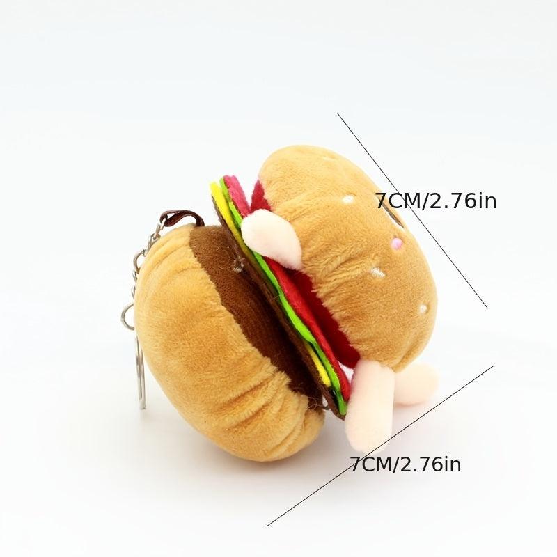 Fluffy Fast Food Plush Keychain Chubby PP Chicken Legs Burger Bread Doll