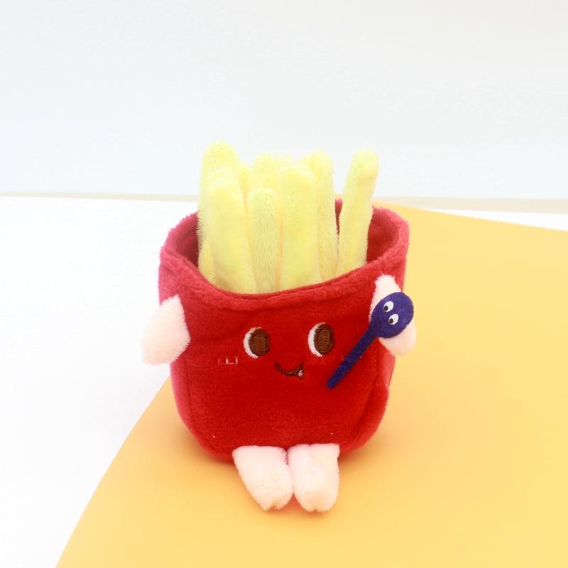 Fluffy Fast Food Plush Keychain Chubby PP Chicken Legs Burger Bread Doll