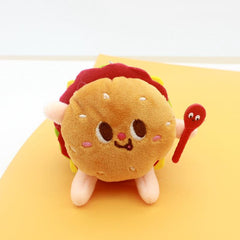 Fluffy Fast Food Plush Keychain Chubby PP Chicken Legs Burger Bread Doll