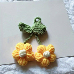 Flower Charm Keychain Knitwear Keyring Bag Accessory Phone Ornament