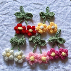 Flower Charm Keychain Knitwear Keyring Bag Accessory Phone Ornament