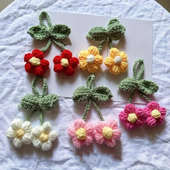 Flower Charm Keychain Knitwear Keyring Bag Accessory Phone Ornament