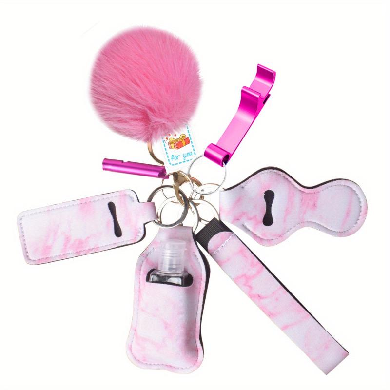 8-Piece Set Women's Self Defense Keychain & Whistle Gift Set