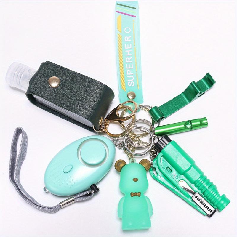 Safety Keychain Set: Alarm, Breaker, Opener