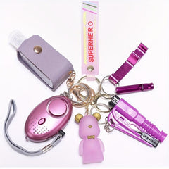 Safety Keychain Set: Alarm, Breaker, Opener