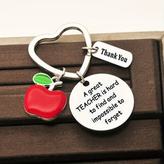 GREAT TEACHER Keychain Appreciation Gift Metal Key Ring Graduation Teacher's