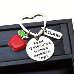 GREAT TEACHER Keychain Appreciation Gift Metal Key Ring Graduation Teacher's
