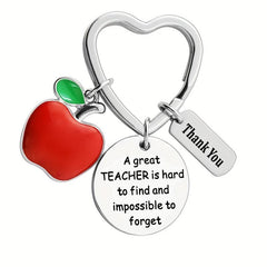 GREAT TEACHER Keychain Appreciation Gift Metal Key Ring Graduation Teacher's