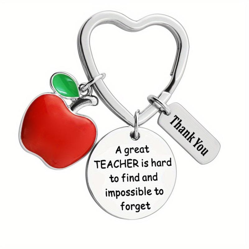 GREAT TEACHER Keychain Appreciation Gift Metal Key Ring Graduation Teacher's