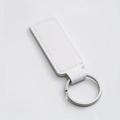 Vintage PU Leather Keychain Sublimation Blank Key Ring Pendant