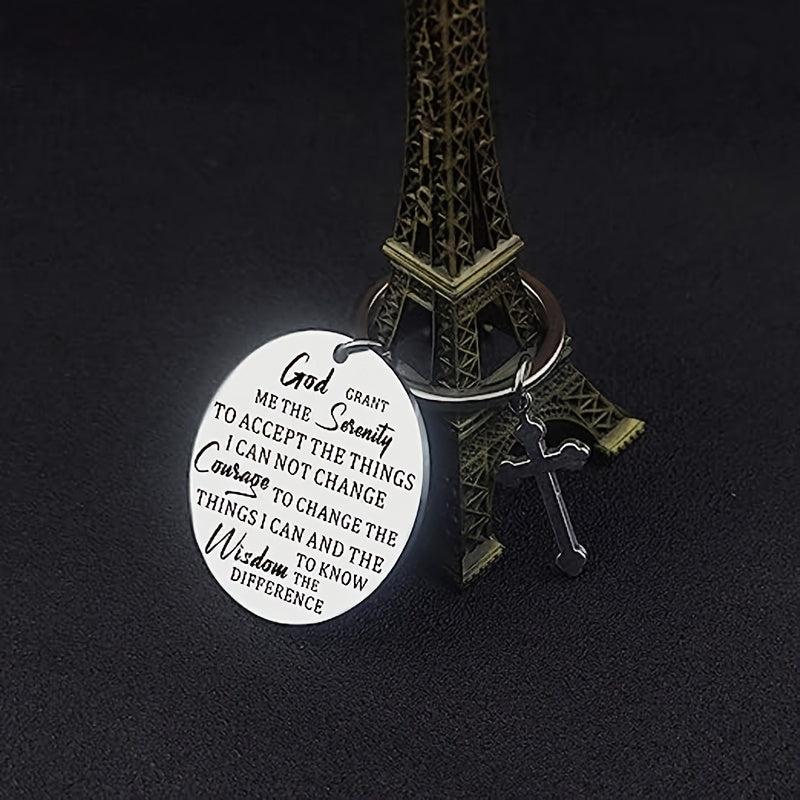 Letter Charm Keychain Metal Key Ring Bag Accessory Phone Car Pendant