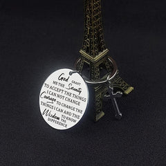 Letter Charm Keychain Metal Key Ring Bag Accessory Phone Car Pendant