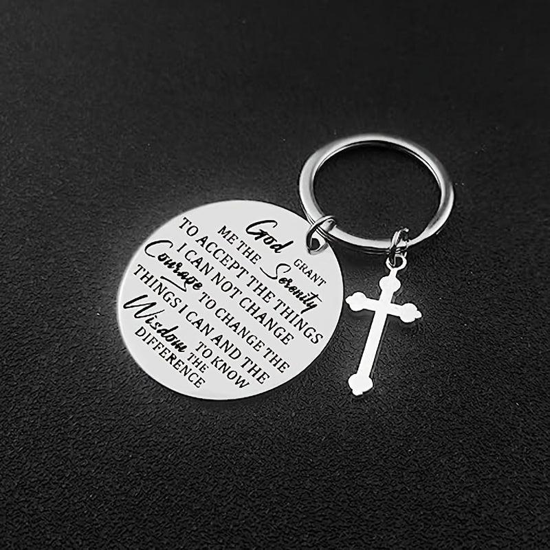 Letter Charm Keychain Metal Key Ring Bag Accessory Phone Car Pendant
