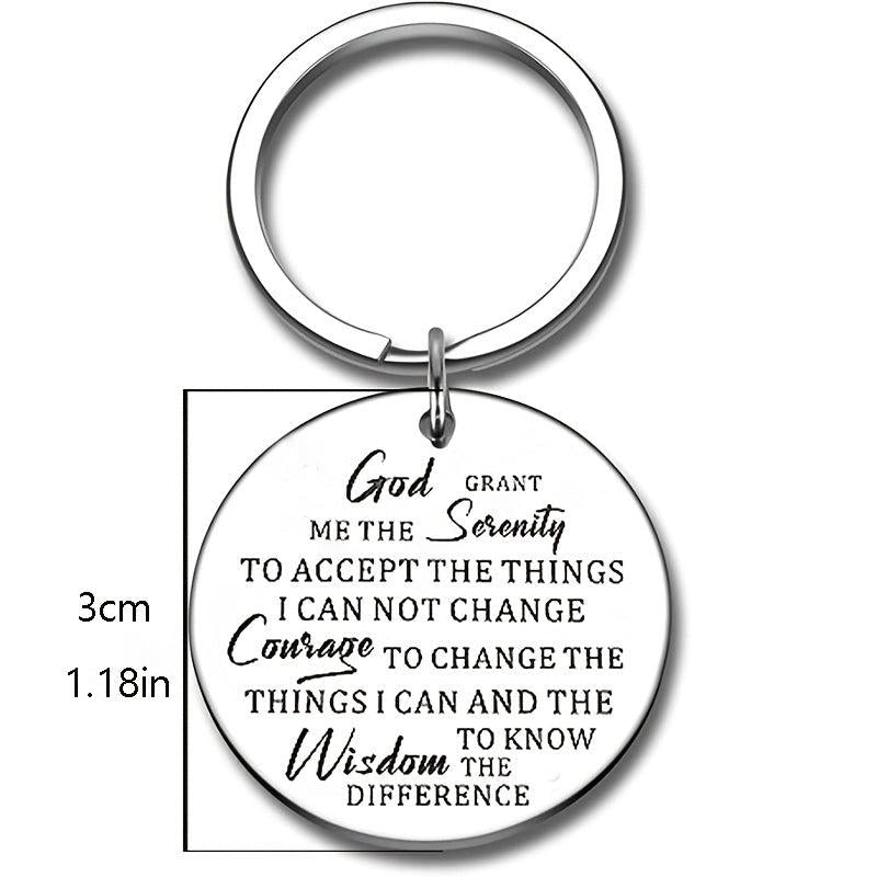 Letter Charm Keychain Metal Key Ring Bag Accessory Phone Car Pendant