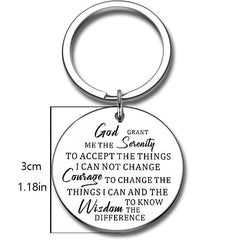 Letter Charm Keychain Metal Key Ring Bag Accessory Phone Car Pendant