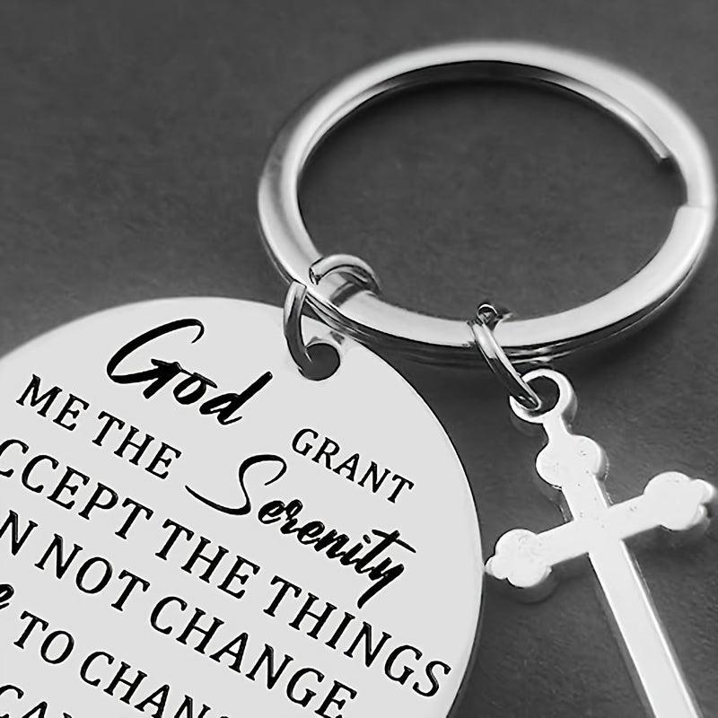 Letter Charm Keychain Metal Key Ring Bag Accessory Phone Car Pendant