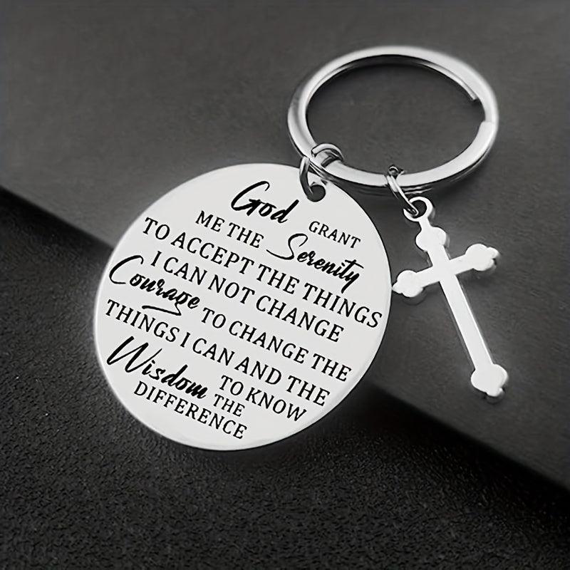 Letter Charm Keychain Metal Key Ring Bag Accessory Phone Car Pendant