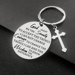 Letter Charm Keychain Metal Key Ring Bag Accessory Phone Car Pendant