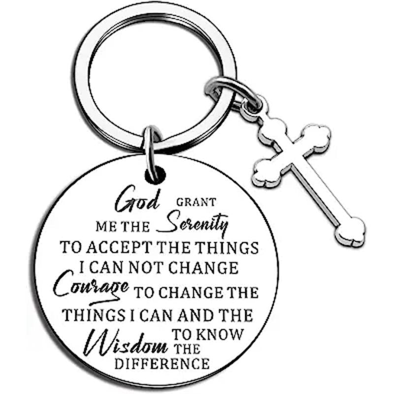 Letter Charm Keychain Metal Key Ring Bag Accessory Phone Car Pendant