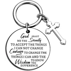 Letter Charm Keychain Metal Key Ring Bag Accessory Phone Car Pendant