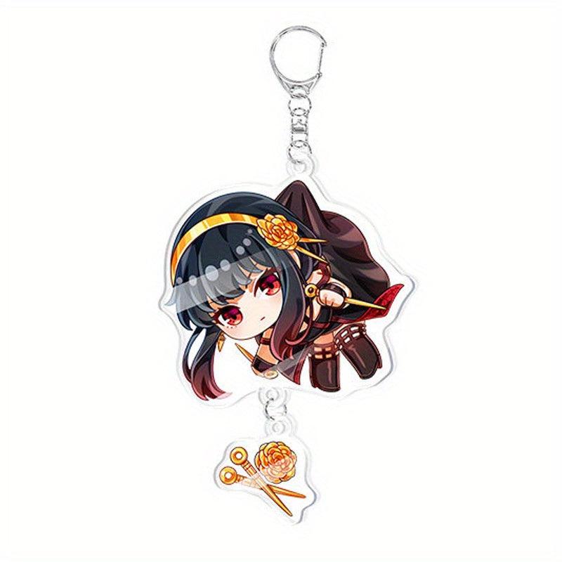Anime Figure Charm Keychain Star Key Ring Car Pendant Phone Ornament