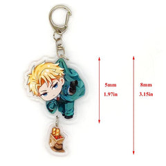 Anime Figure Charm Keychain Star Key Ring Car Pendant Phone Ornament