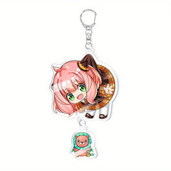 Anime Figure Charm Keychain Star Key Ring Car Pendant Phone Ornament