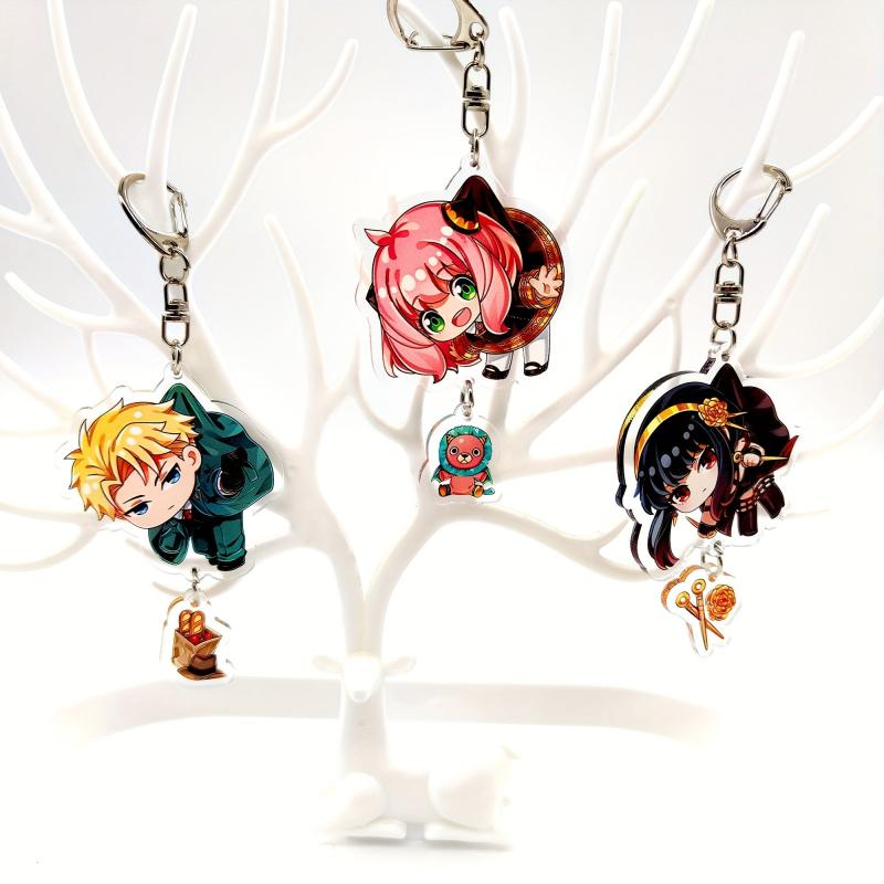 Anime Figure Charm Keychain Star Key Ring Car Pendant Phone Ornament