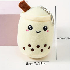Cartoon Bubble Milk Tea Keychain Toy Doll Pendant Purse Charm