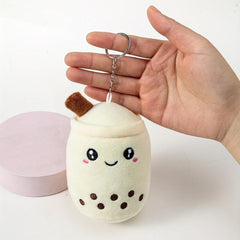 Cartoon Bubble Milk Tea Keychain Toy Doll Pendant Purse Charm