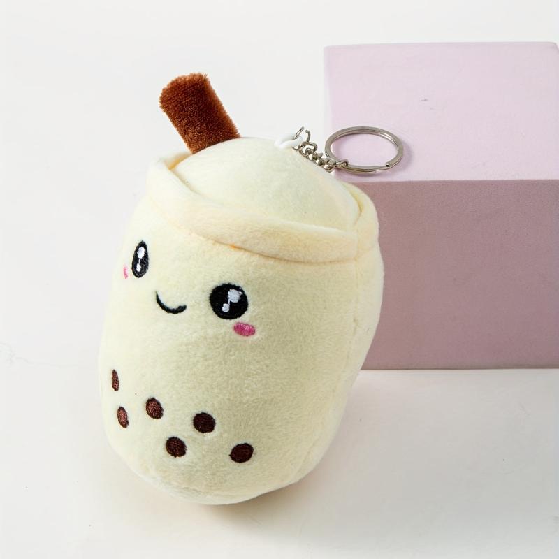 Cartoon Bubble Milk Tea Keychain Toy Doll Pendant Purse Charm