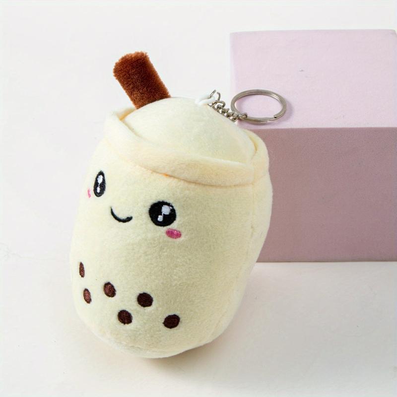 Cartoon Bubble Milk Tea Keychain Toy Doll Pendant Purse Charm