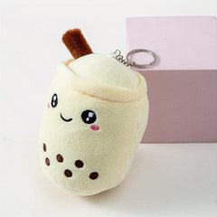 Cartoon Bubble Milk Tea Keychain Toy Doll Pendant Purse Charm