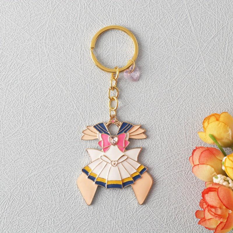 Anime Figure Charm Keychain Rhinestone Key Ring Bag Accessory