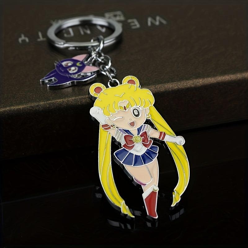 Anime Figure Charm Keychain Rhinestone Key Ring Bag Accessory