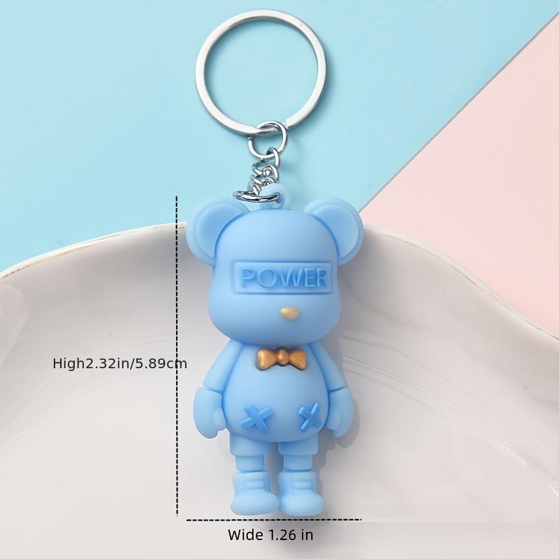 Colorful Bow Tie Bear Keychain Cute Bag Key Ring Ornament