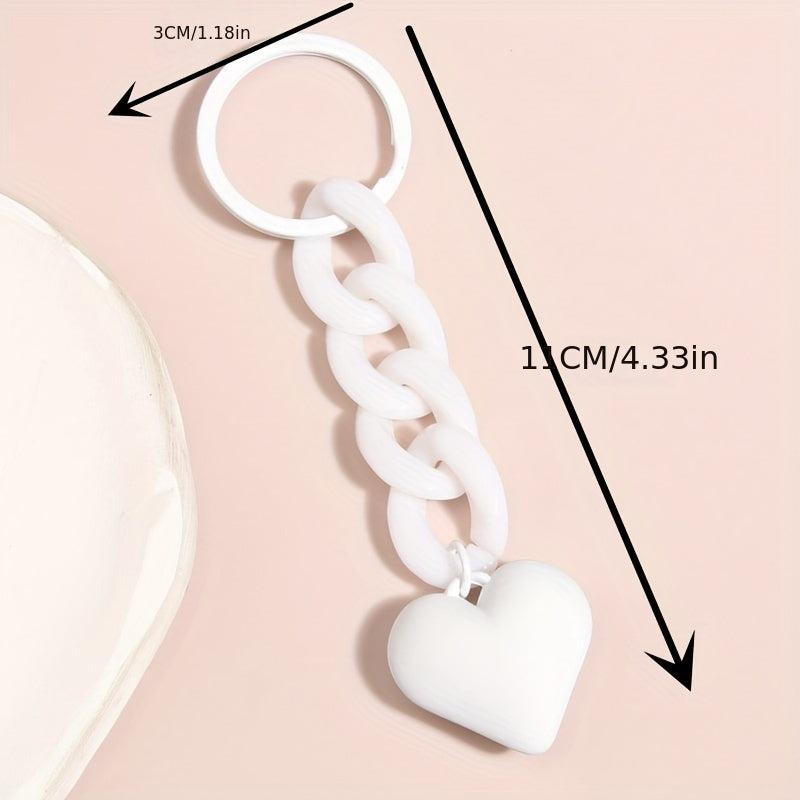 Heart & Chain Keychain Bag Accessory Car Phone Ornament