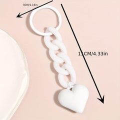 Heart & Chain Keychain Bag Accessory Car Phone Ornament