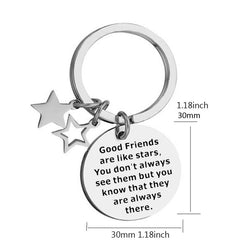 Good Friends Stainless Steel Keychain Keyring For Women Men