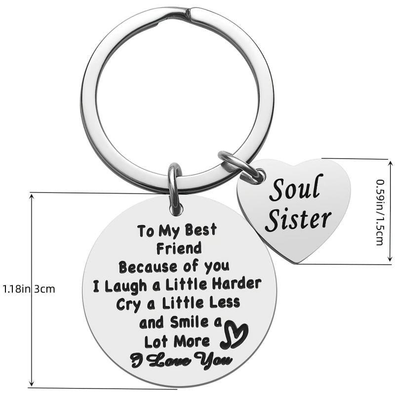 Soul Sister Keychain Friendship Keyring Thank You Gift