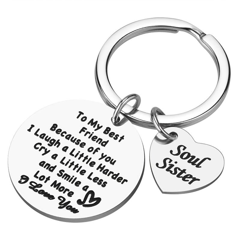 Soul Sister Keychain Friendship Keyring Thank You Gift