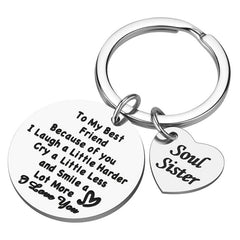 Soul Sister Keychain Friendship Keyring Thank You Gift