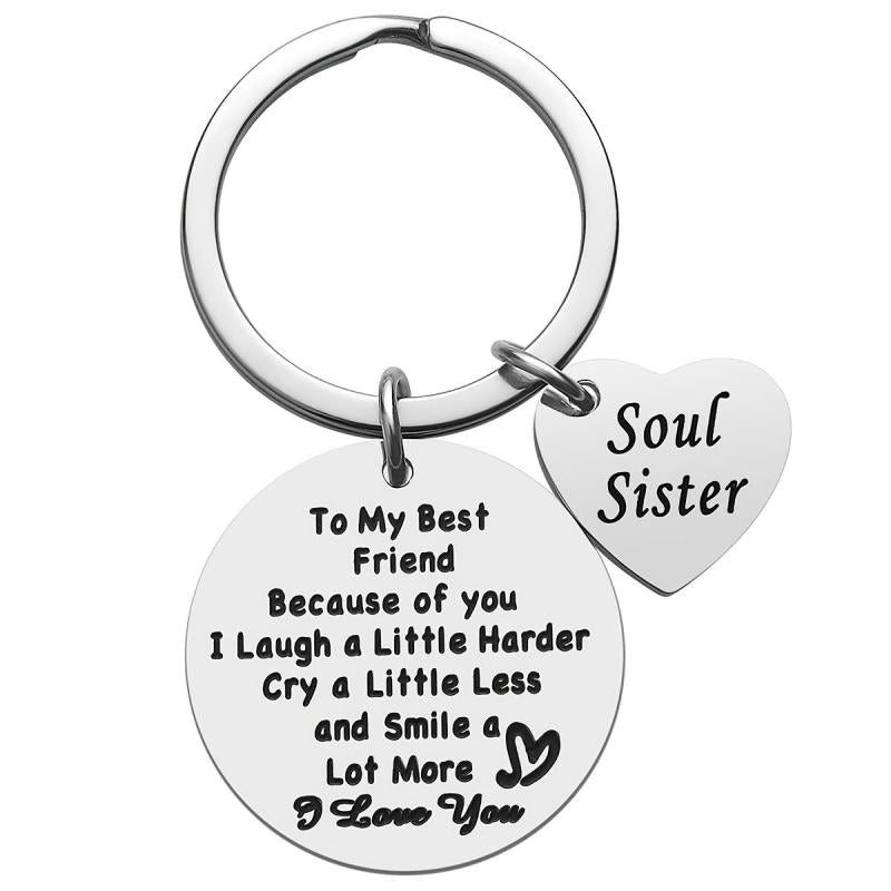 Soul Sister Keychain Friendship Keyring Thank You Gift