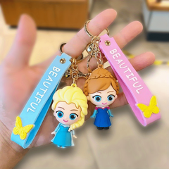 Princess Movie Keychain Girl Doll Keychain Car Pendant Gift