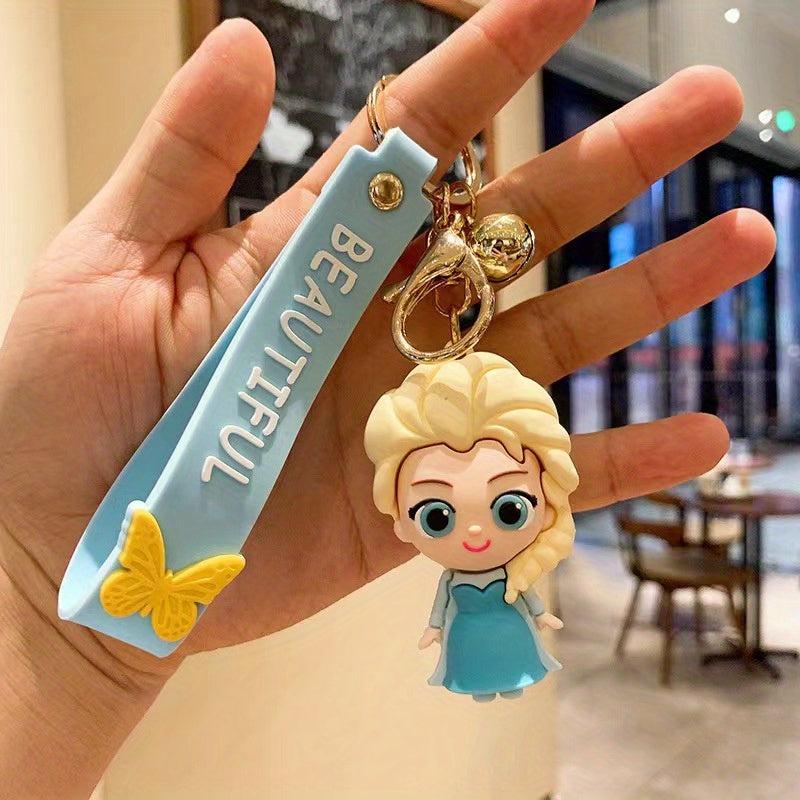 Princess Movie Keychain Girl Doll Keychain Car Pendant Gift