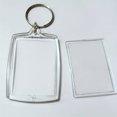 10 Pcs Acrylic Photo Frame Key Chains DIY Picture Holder Bag Accessory