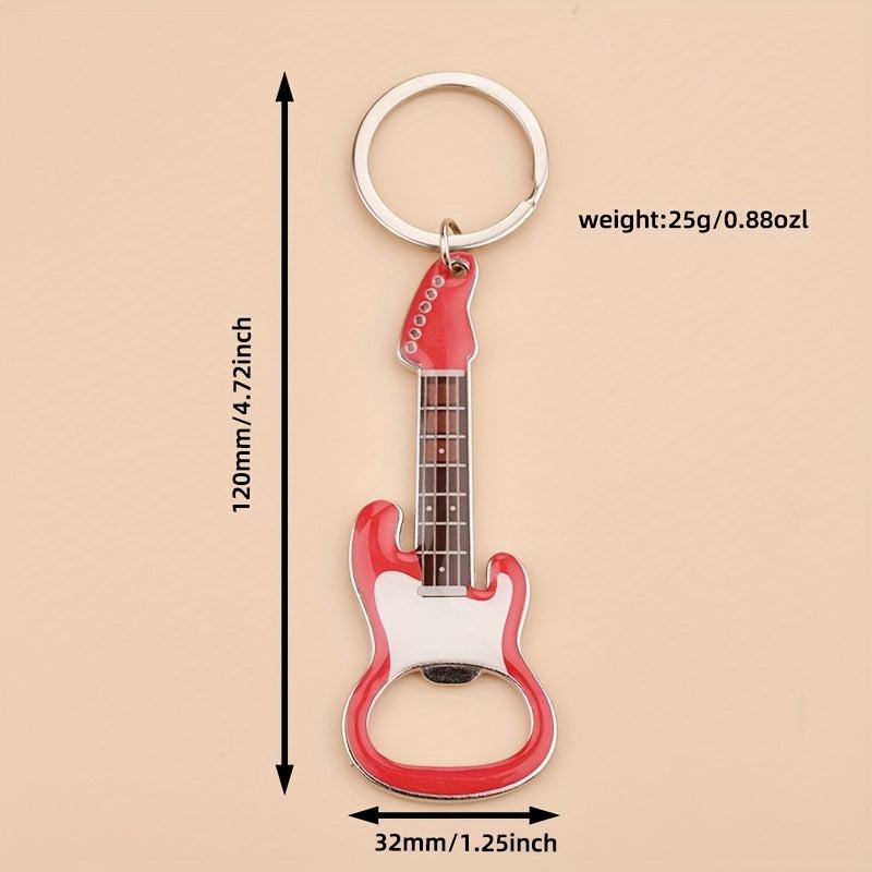 Guitar Keychain Bottle Opener Key Ring Car Key Chain Pendant
