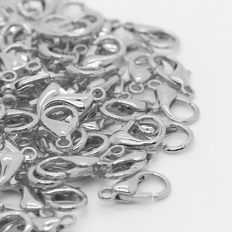 75pcs Keychain Accessories Set with Single Rings, Keychains, Lobster Buttons
