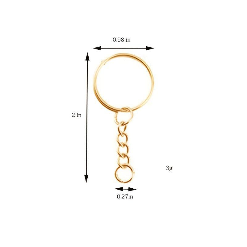 75pcs Keychain Accessories Set with Single Rings, Keychains, Lobster Buttons